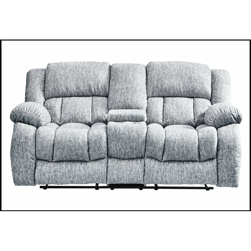 Causeuse inclinable Console - Canapé à mouvement moderne avec coussins moelleux et accoudoirs centraux pour un confort ultime