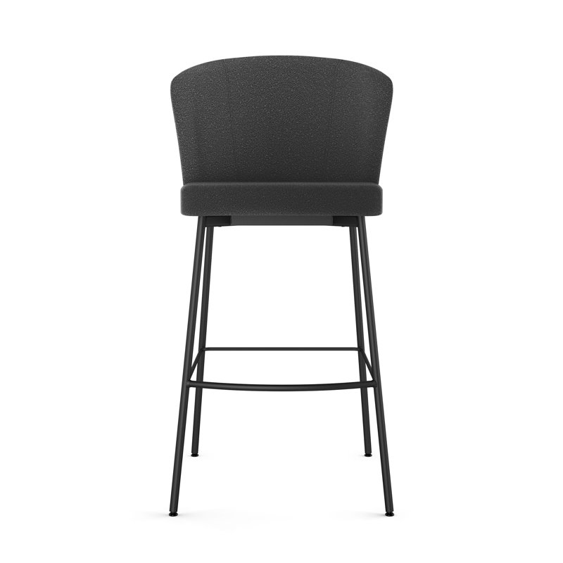 Tabouret de bar et de comptoir Anani, Noir, Gris anthracite, Tabouret de comptoir (siège d'une hauteur de 27,2