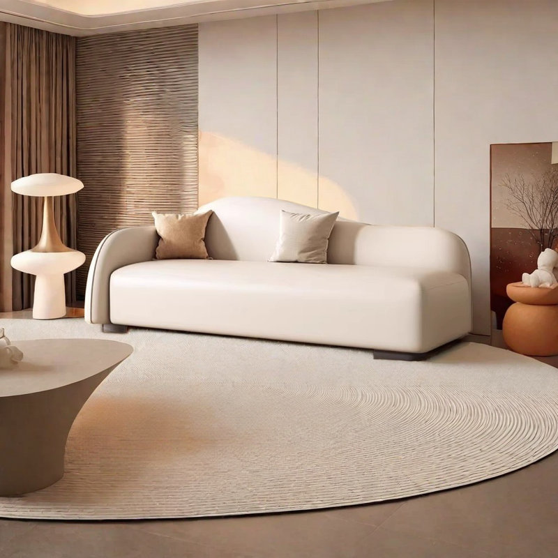 Fauteuil inclinable en éponge haute densité avec canapé confortable, Blanc ivoire