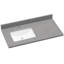 42 po. Plateau de meuble-lavabo rectangulaire à double cuve rectangulaire en marbre gris cultivé avec comptoir à dosseret gris