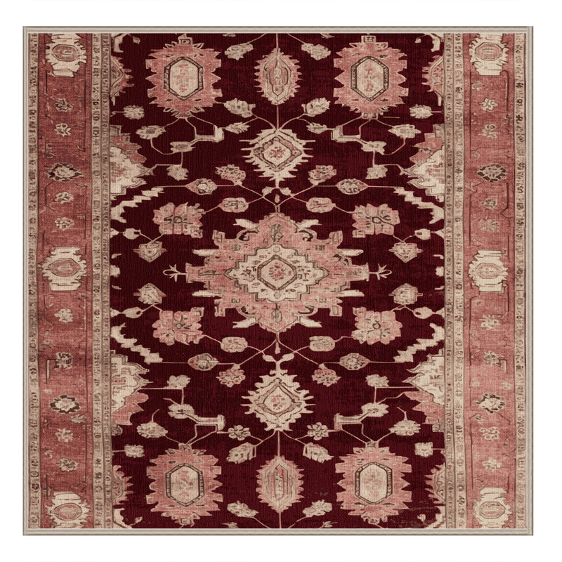 Tapis brun lavable à la machine, Carré 4 pi
