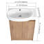 Meuble-lavabo autoportant de 23 po avec lavabo et portes à fermeture douce-105834849