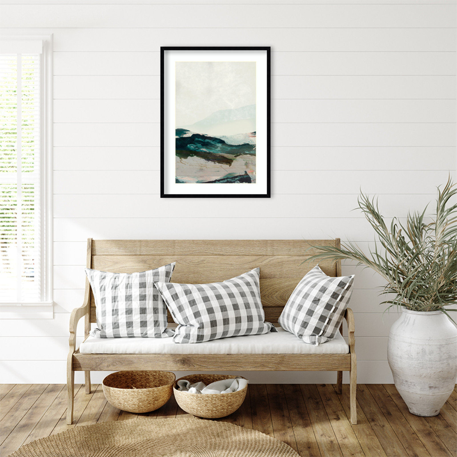 Cleve "Mountains No. 2" Print, Black Framed, 33" H x 24" W
