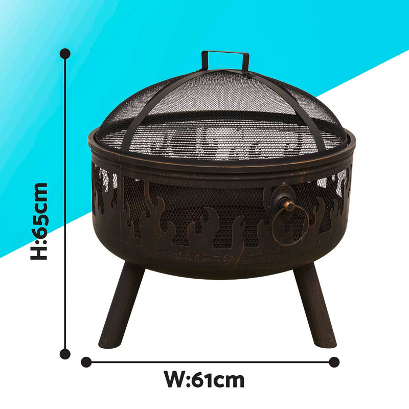Bulle Round Steel Wood Burning Fire Pit