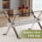 7-Piece Glass Top Dining Table Sets-852886373-852886372