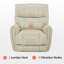 Lay Flat Power Recliner Chair with Heat and Vibration, Infinite Position, Faux Leather-468529382