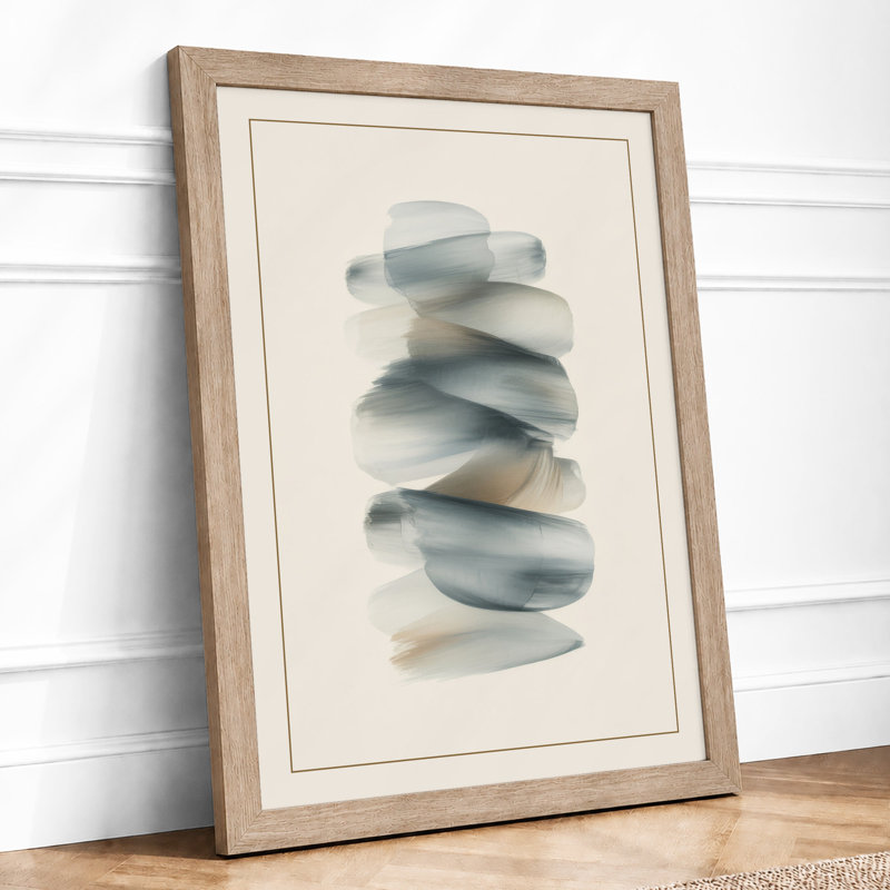 Stacked Whispers Minimalist - Print, Oak, A4 - 29.7 x 21.0 cm