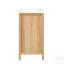 Meuble-lavabo de salle de bain avec lavabo en résine, structure en bois massif, tablette réglable et organisateurs de porte d'armoire