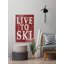 Live to ski-impression d’art textuel sur bois-26009269