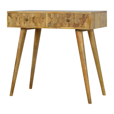 Raine 2 Drawer Solid Wood Desk
