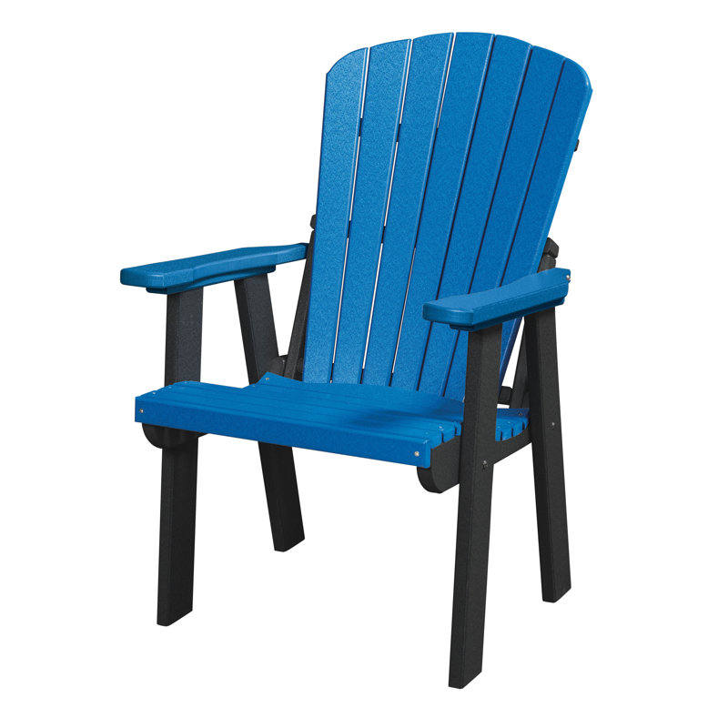 Hubert Outdoor Adirondack Chair, Blue/Black