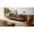 70 - 79 Inch Tv Stand With 4 Space: Tempered Glass, Led Lighting, Charging 4 Drawer Design: Ports, Led, Walnut Finish-1167574868