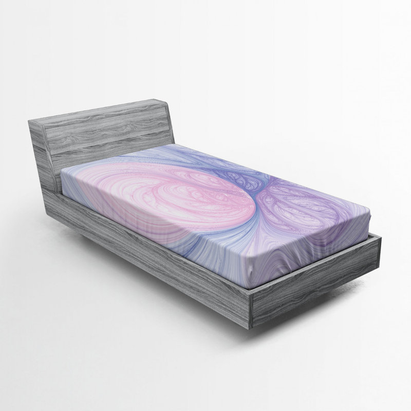 Microfiber Abstract Fitted Sheet, Twin Fitted Sheet