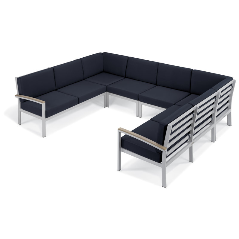 Causeuse modulaire Travira (gauche), Bleu minuit