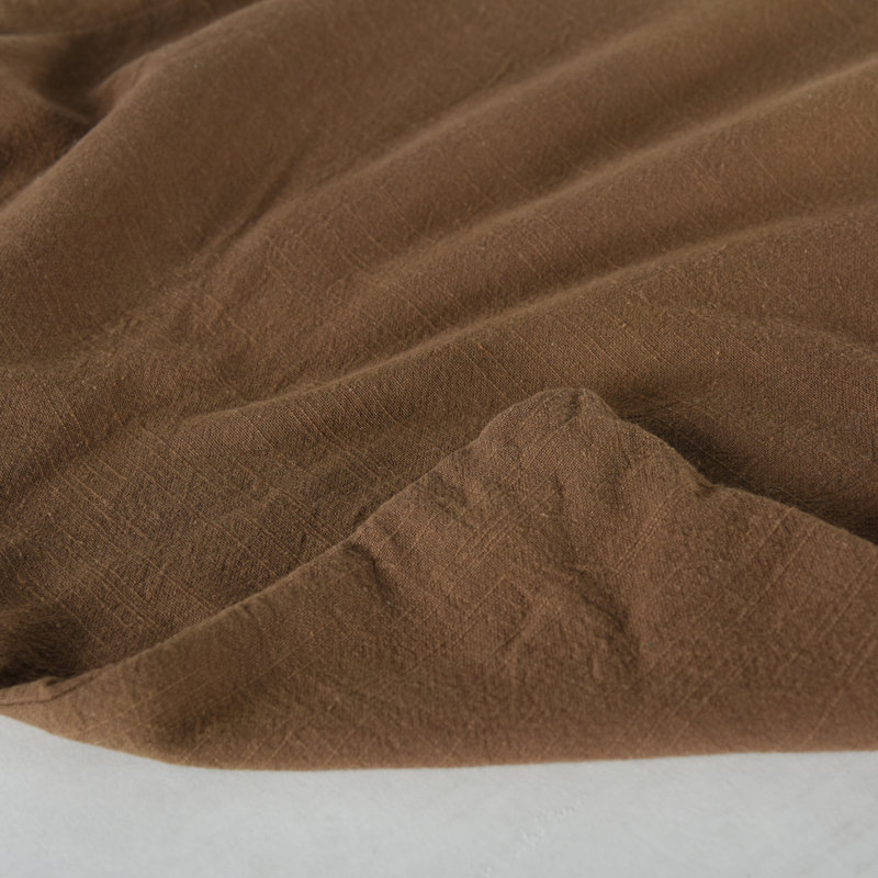 100% Cotton Down Alternative Filled Throw Pillow, Down Alternative Fill, Brown