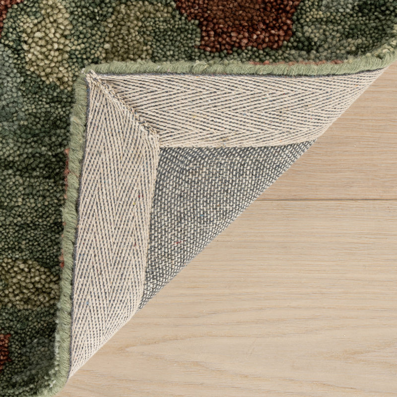 Genevive Modern Floral Wool Rug, Runner 2'6" x 8'