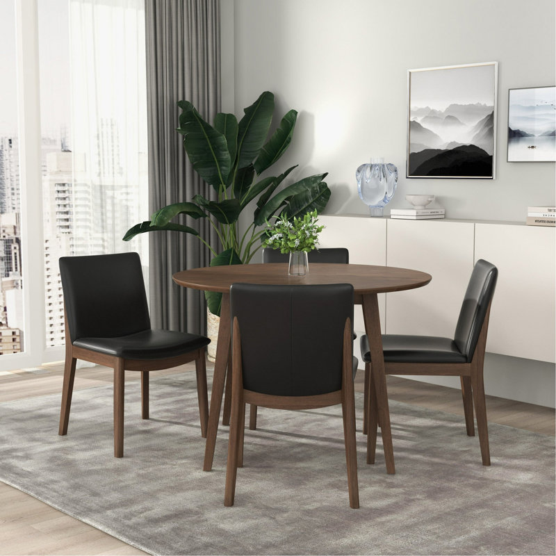 Iades rond, H 29,5 po x L 46 po x l 46 po, Noyer brun, Noyer brun