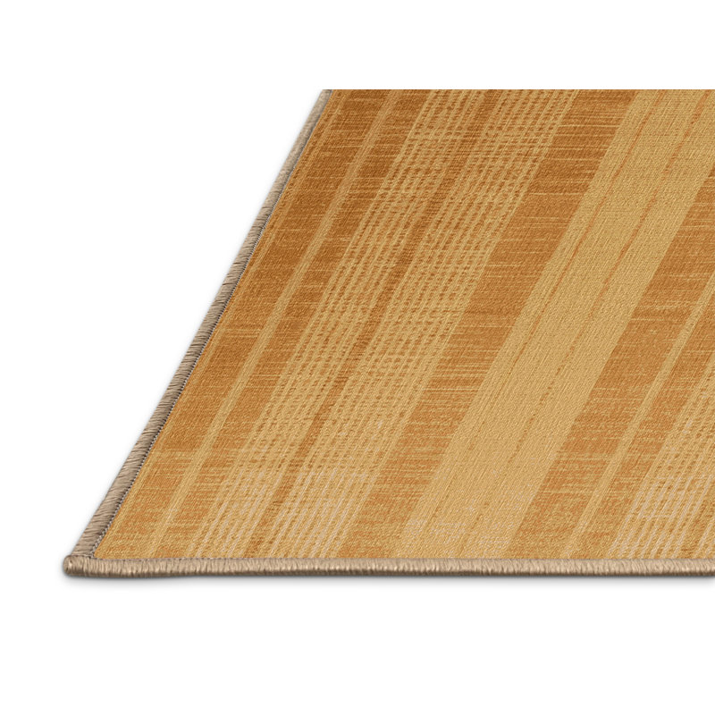 Machine Washable Abstract Brown Area Rug, Rectangle 5' x 8'