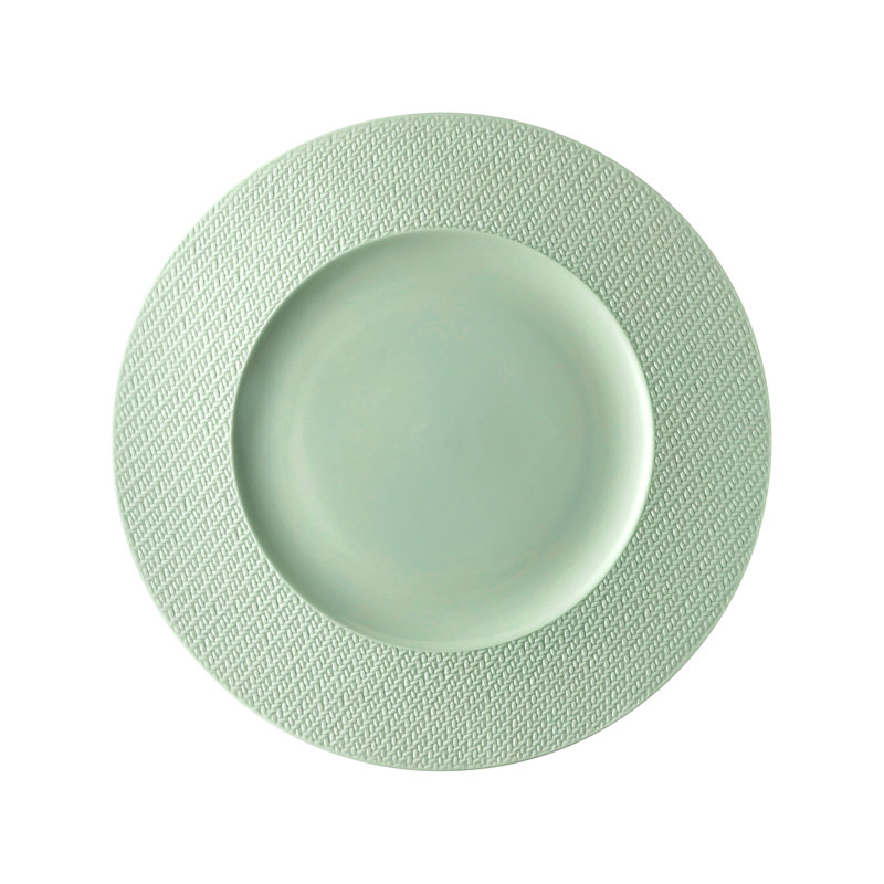 Kumi Porcelain Dinner Plate, Mint