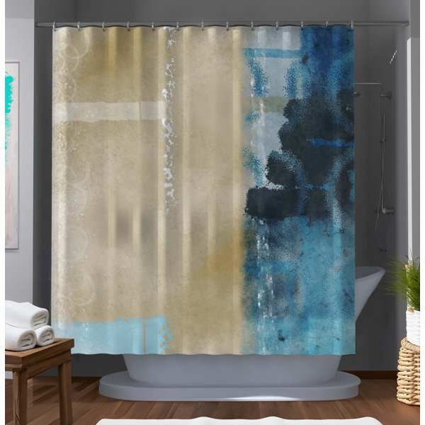 East Urban Home Dayahna Abstract Shower Curtain | Wayfair