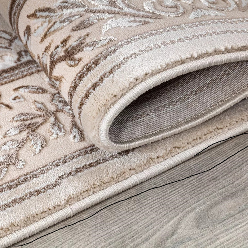 Floral Flatweave Area Rug, Rectangle 200 x 290 cm