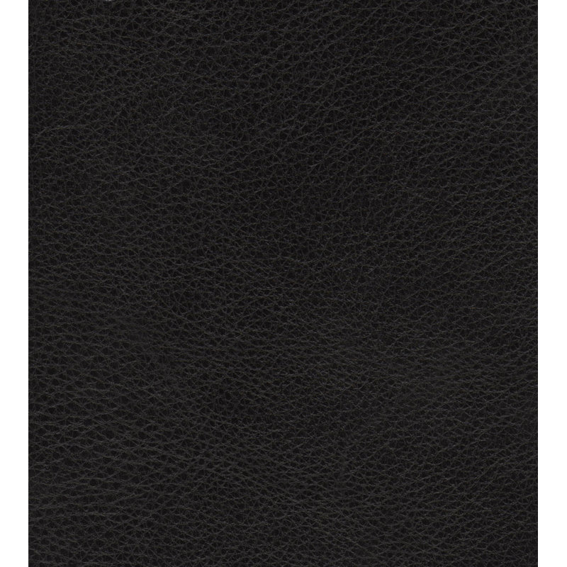 Fauteuil demi-tonneau pivotant 100% cuir italien Crandell, Onyx rétro