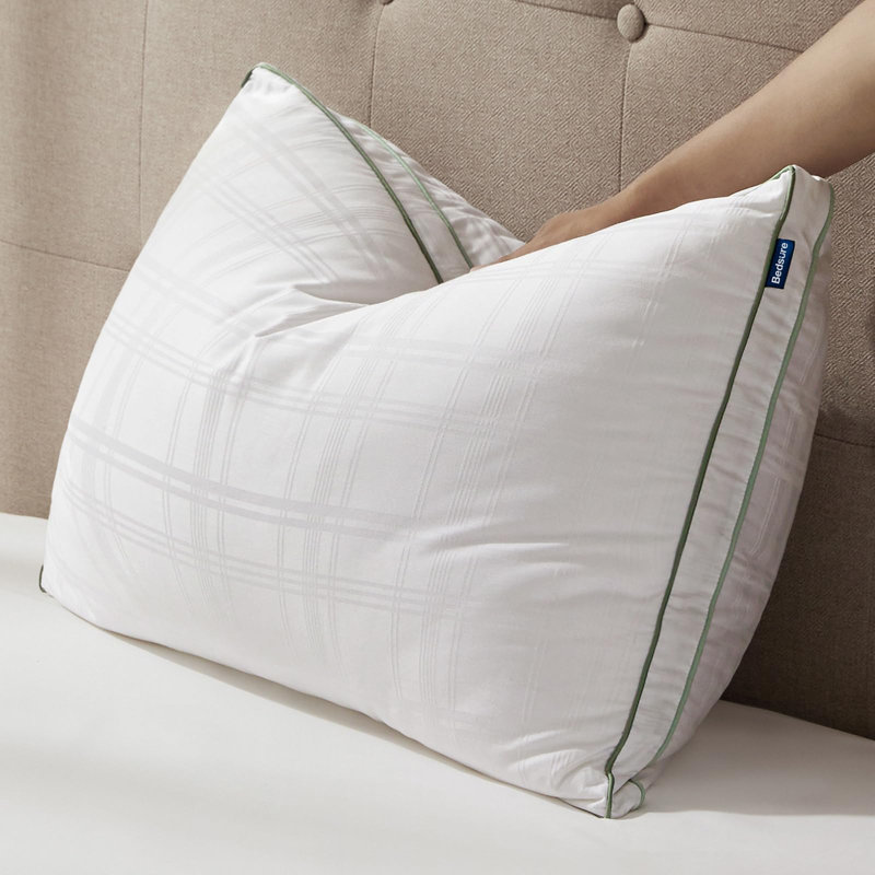 Oreillers en duvet, Grand lit, Vert limon