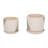 Ceramic Stoneware Saucer Planters with Perforated Design, Set of 2
