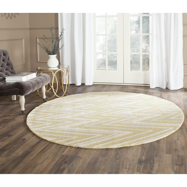 Sanyla Hand Tufted Wool Chevron Rug