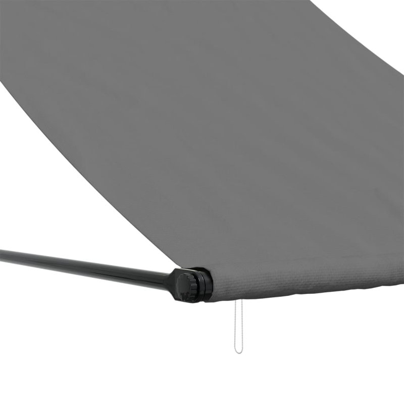 Latitude Run Polyester Cover Retractable Patio Awning, 100cm W x 150cm D, Anthracite