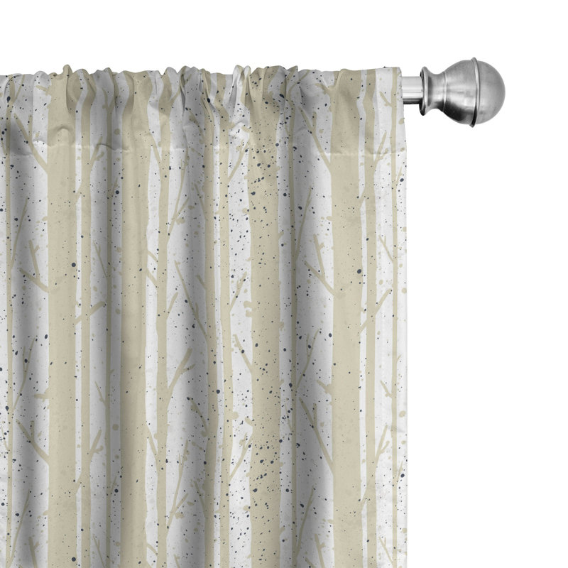 Forest Semi-Sheer Rod Pocket Curtain Panels, 28" x 84"