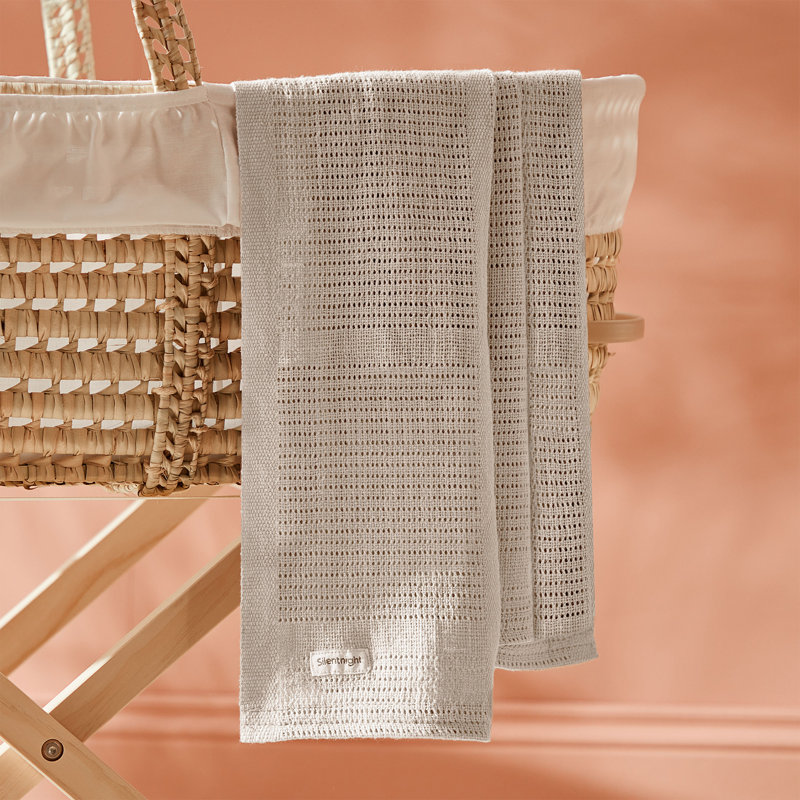 Safe Nights Cellular Blanket 2 Pack, Natural