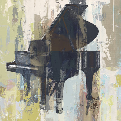 Bluebird Piano - Wrapped Canvas Painting