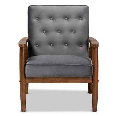 Fauteuil en polyester touffeté de 27,36 po de largeur Vanhook