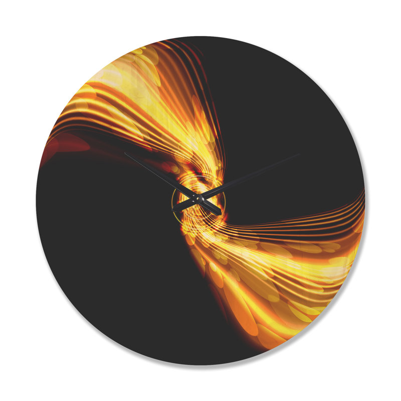 Horloge murale lignes et cercles lumineux, Grand