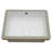 20"X15.5" White Ceramic Rectangular Undermount Bathroom Sink With Overflow
