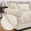 Canapé d'angle modulaire beige 3 places avec 1 pouf amovible, coussins lombaires et coussins profonds-1857833030