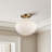 Collina Glass Semi Flush Mount-66203356