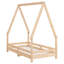 Kids Bed Frame Solid Wood Pine-376840380