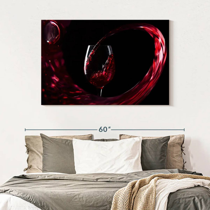 " Flowing Red Wine Canvas Print ", 32" W x 48" H