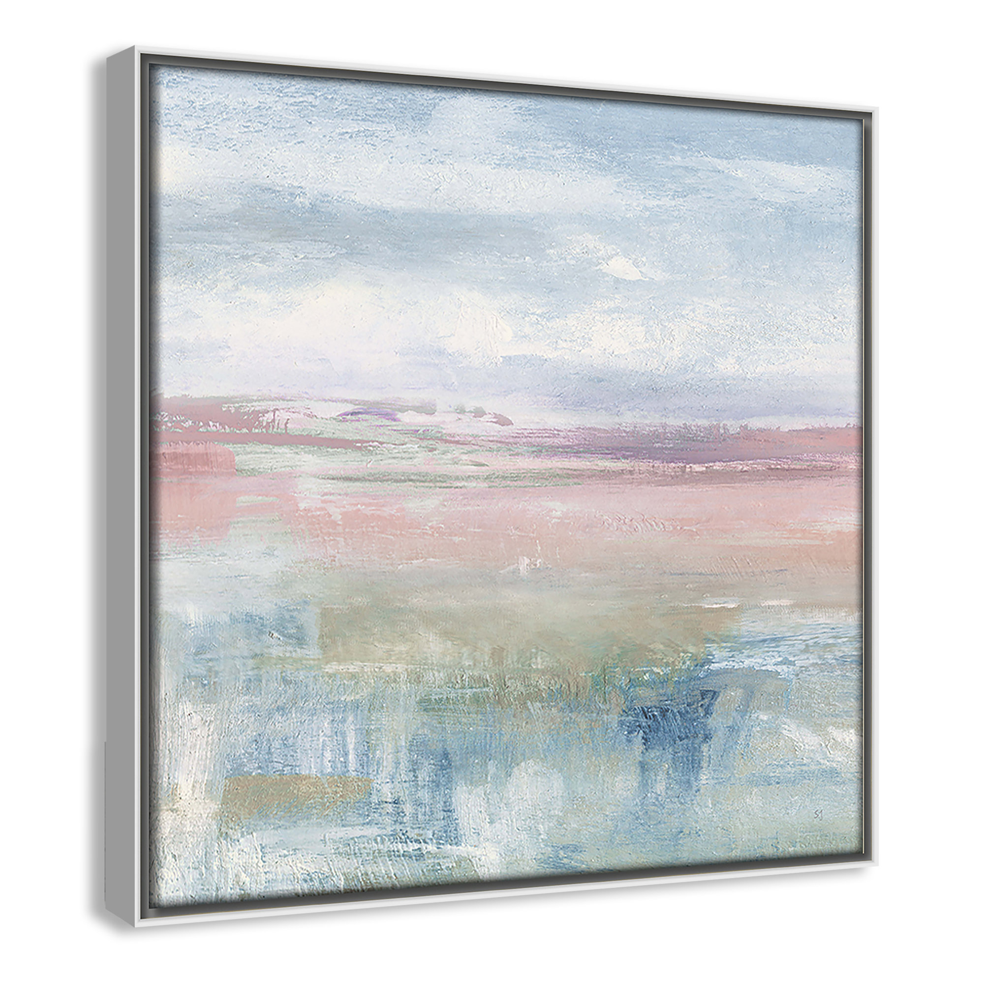Back Shandelee II by - Floater Frame Print on Canvas, White Framed, 13.5" H x 13.5" W x 2" D