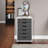 SOLID WOOD ROLL CART & STORAGE CHEST 6 DRAWER WHITE & GRAY-456761059