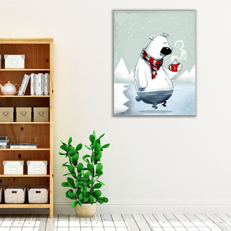 Ours avec moi - reproduction d'art sur toile, H 20 po x l 16 po