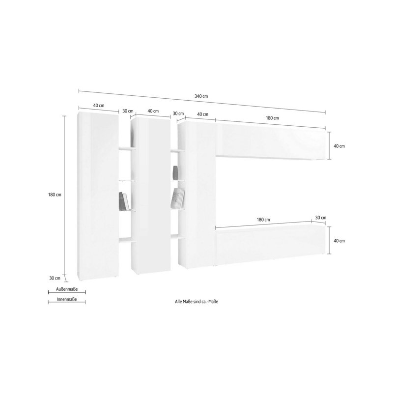Cante Rectangle Accent Cabinet, Anthracite