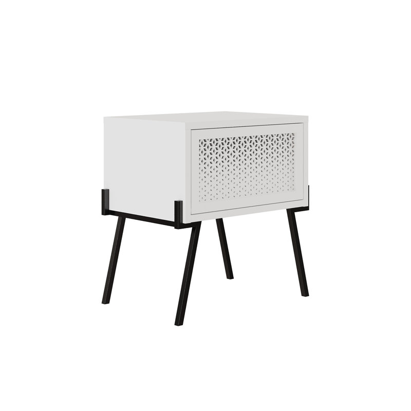 Eilis Bedside Table, White