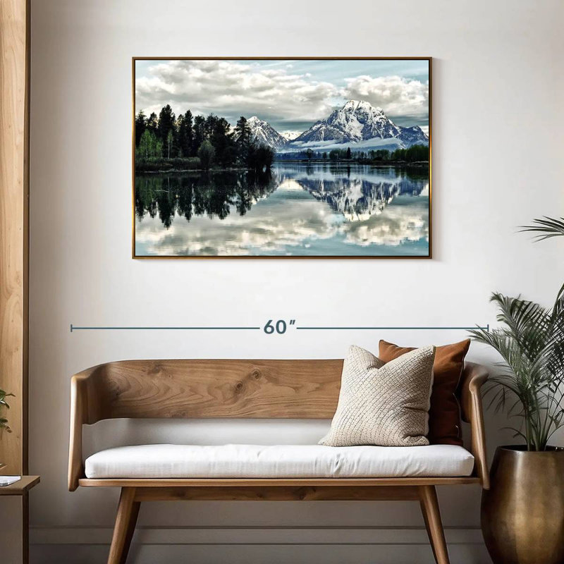 Jackson Hole, Cadre flottant doré, 43 po x 29 po