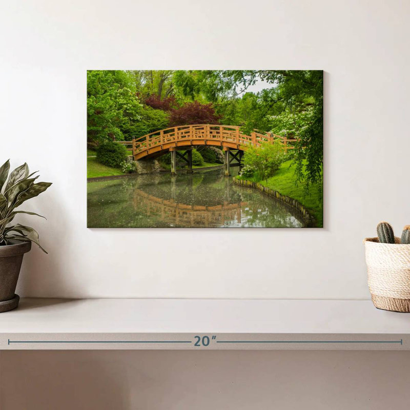 Pont de jardin japonais Sireci, H 8 po x l 12 po