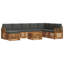  Ensemble de canapé 9 pièces en bois d'acacia massif naturel et anthracite