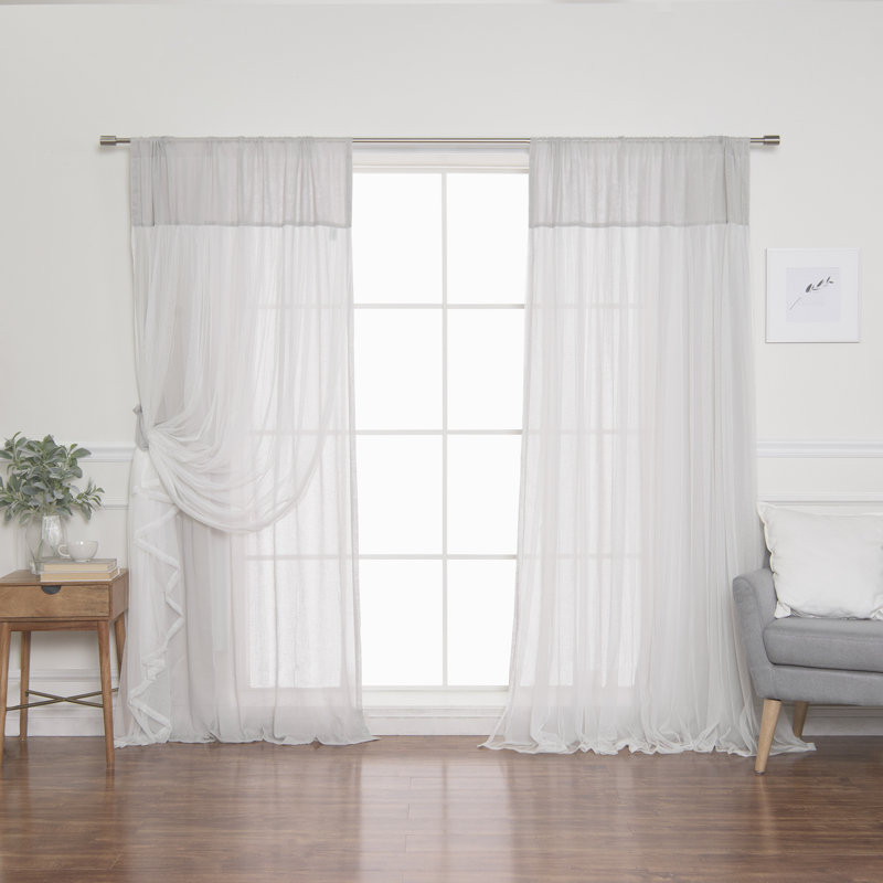 Duluth Sheer Curtain Pair, Gray