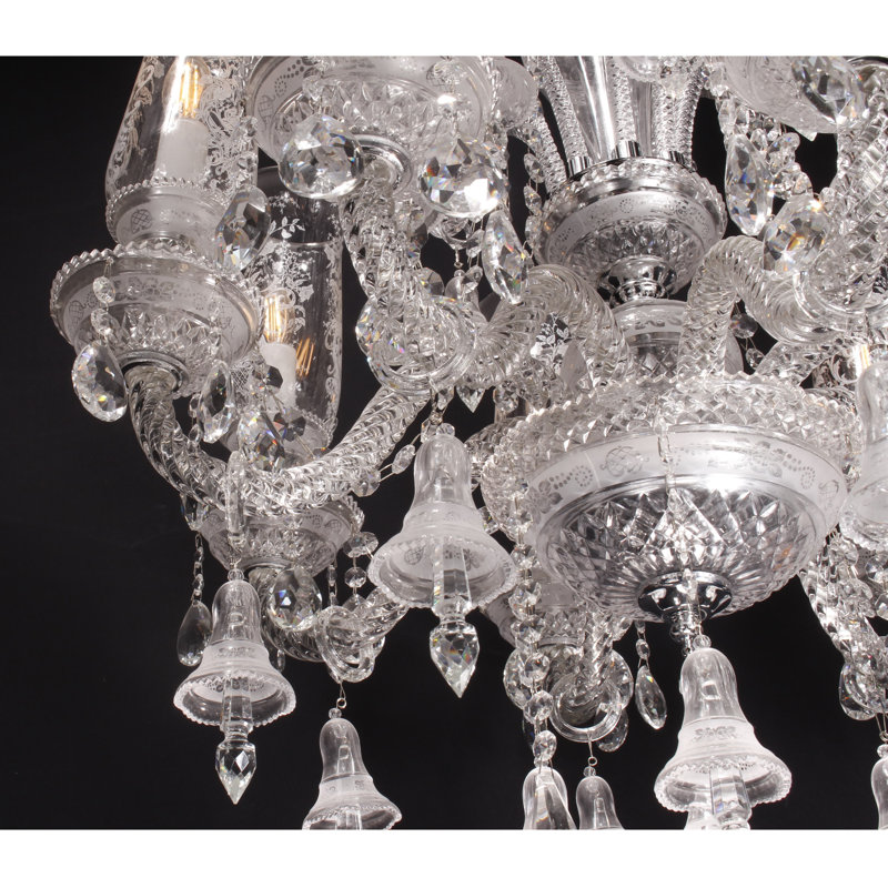 Lustre classique/traditionnel 15 lumières ombré Rodin